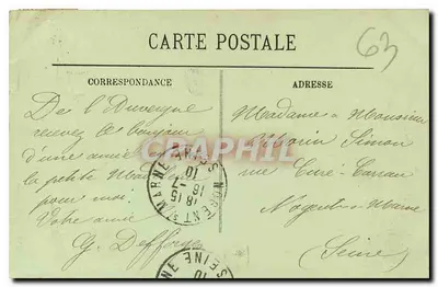 Alrededores del Mont-Dore — Ascensión del Puy de Sancy (alt. 1886 m.) — LL. — Reverso