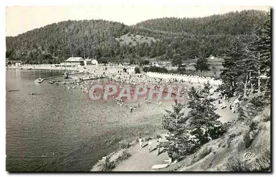 A Auvergne - Lago Chambon — Vista geral da Praia — Editor Réal-Photo, n° 739