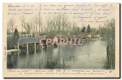 As margens do Loiret (visão tirada do ponte d'Olivet) — Em torno de Orléans — B. F., Paris, n°54