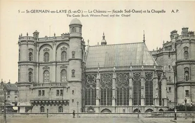 St-GERMAIN-en-LAYE (S.-et-O.) — O Castelo — (fachada Sul-Oeste) e a Capela — A.P.