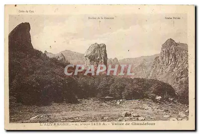 Crête de Cog — Rocher de la Rancume — Vallée de Chaudefourn — L'Auvergne, G.D.O., n° 1473 A