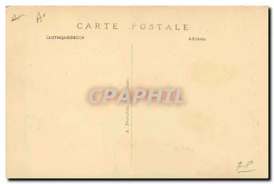 Bilhete postal antigo Palácio de Versalhes Fachada sobre os Jardins e o Parterre d'água — Verso