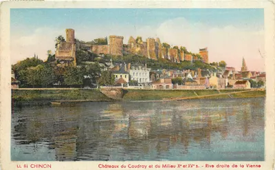 Chinon — Castelos do Coudray e do Milieu, séculos X e XV — Rive droite de la Vienne — LL 81