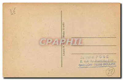 Vaux-sur-Seine — O Castelo, asa esquerda — Librairie R. Kuhn, Meulan — Verso