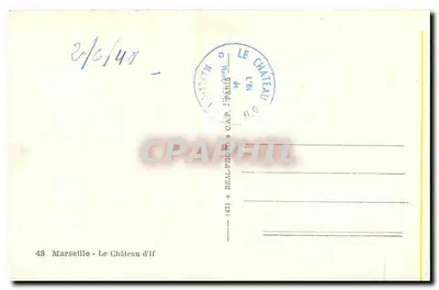 Il Castello d'If — Cap d'If — editore REAL-PHOTO, n°48 — Verso