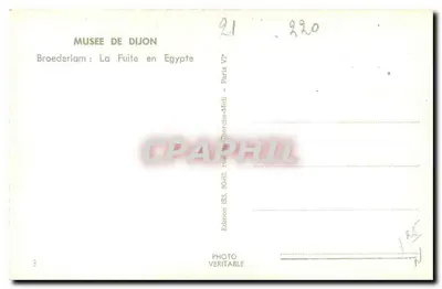 Museum van Dijon — De vlucht naar Egypte — Uitgave Broederlam — Achterkant