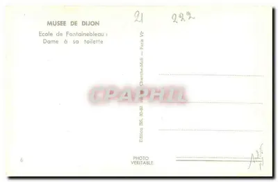 Dame tijdens haar toilet — School van Fontainebleau — Uitgave ISS, 80-88, rue Cherche-Midi — Parijs — Achterkant