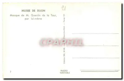 Máscara de M. Quentin de la Tour — por ele mesmo — Museu de Dijon — Verso