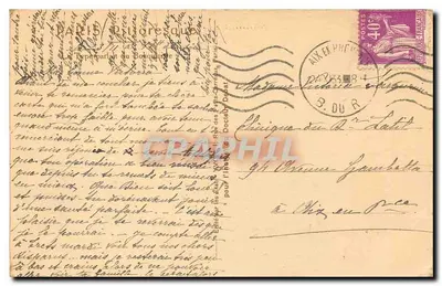 Notre-Dame w Paryżu — widok z nabrzeży — wydawca Yvon, n° 7 — Rewers