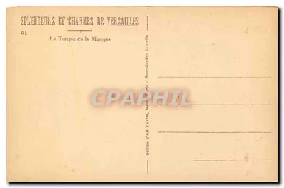 El Templo de la Música — Versalles — Edición de Arte YVON, n°31 — Reverso
