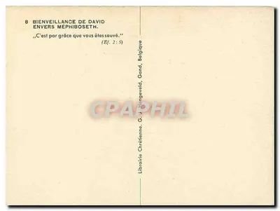 A bondade de Davi para com Mephibosete — Episódio bíblico — Librairie Chrétienne G. J. Hengeveld, Gand, Belgique — Verso