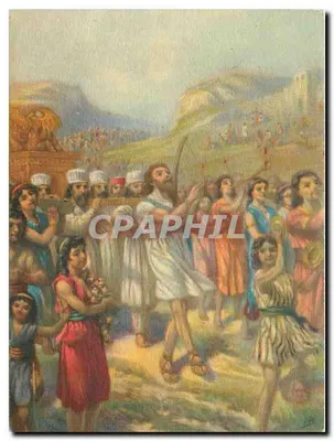 A Arca transportada para Jerusalém — Série de 10 cartas bíblicas — Livraria Cristã, Gand, Bélgica