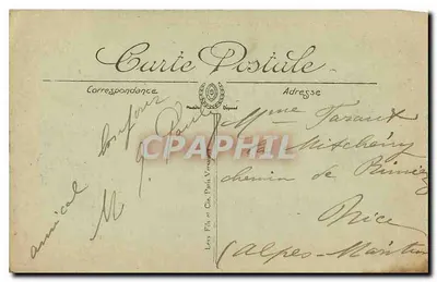Biarritz — La diga del Rocher de la Vierge in tempo brutto — LL — Verso