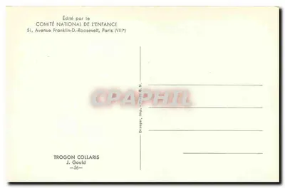 Trogão Collaris — J. Gould — Editado pelo Comitê Nacional da Criança, Paris — Verso