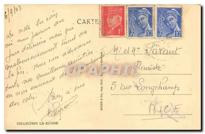 Rodovia dos Aravis e Vale da Aronidine — Bilhete postal antigo n°14006 — Braun & Cie, Imp.-Edit. de Mâcon — Verso