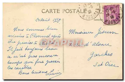 Ploërmel (Morbihan) — Stara domowa z XVI wieku z drewnianej fasady rzeźbionej — A. Lamire, Wydawca, nr 6544 — Rewers