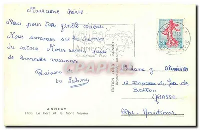 Annecy — Port i Wysoka Góra Veyrier — Wydawnictwo « GILS » — Rewers