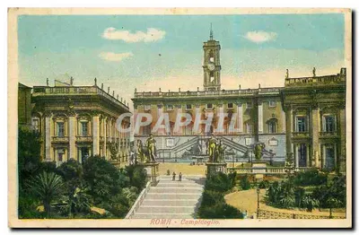Roma - Campidoglio — vista do palácio e das escadas — n° 107