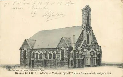 Igreja de Nossa Senhora de Lorette — antes dos combates de maio-junho de 1915 — Edit. Ledieu, Paris