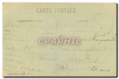 Vista aérea e catedral — Lembrete de TOUL — Gerdolle e Biquet, editores — Verso