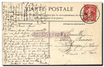 Angers — Statua i ulica Beaurepaire — L.V. & Cie — Rewers