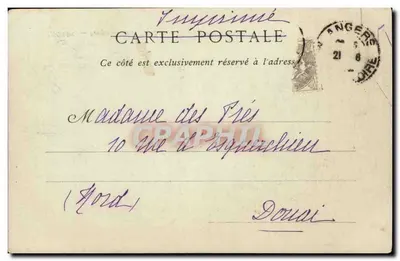 Angers — Perspektywa ulicy Beaurepaire, widok z mostu — kolekcje ND Phot. n° 37 — Rewers