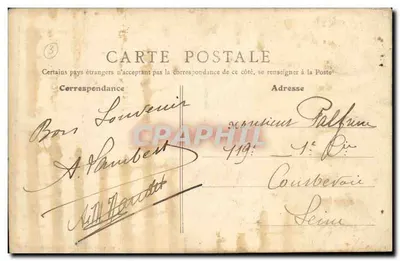 Okręgi Meulana — Condecourt (S.-et-O.) — Most nad Aubette — wydawca nieznany, numer serii 3 — Rewers