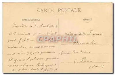 Lourdes - Królowa z koroną przed Rosarym — Wydanie Związku Katolickiego, Lourdes - 48 — Rewers