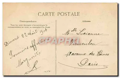 Stara pocztówka Hotel Windsor w Dinard — Rewers