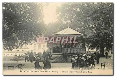 Saint-Honoré-les-Bains (Nièvre) — Estabelecimento Termal e o Parque — Editor: Earl Ménin