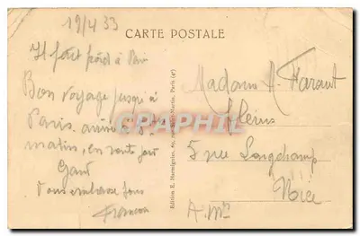 PARIS — De Station van Lyon (P.L.M.) — Uitgave E. Harmignies — Achterkant
