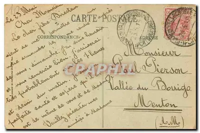 Menton - Most Saint-Louis - Granica — Wydawnictwo Gilletta, nr 954 — Rewers