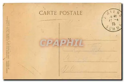 Amiens — Fontanna Herbet — Obiektyw Lacour-Berthiot, Plaques Supra, nr 116 — Rewers