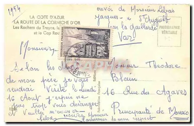 Rochery Trayas i Kap Roux — Côte d'Azur — Wydawnictwo Francuskie — Rewers