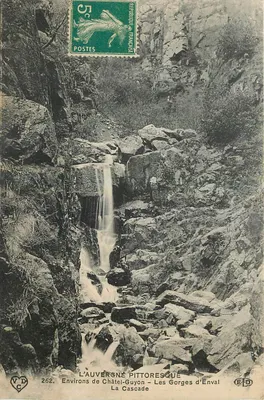 As Gorges d'Enval – A Cascata — A Auvergne pitoresca — Editor V.E.C. n°262