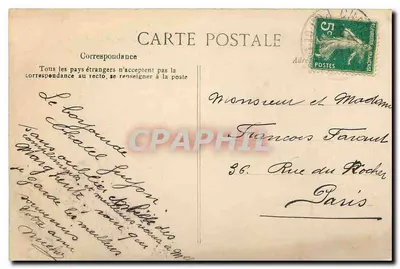 As Gorges d'Enval – A Cascata — A Auvergne pitoresca — Editor V.E.C. n°262 — Verso