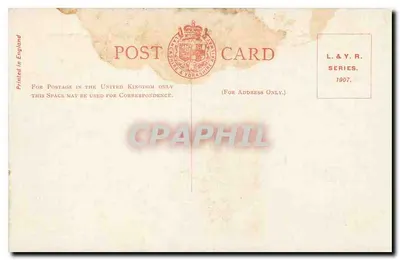 S.S. DUQUE DE CLARENCe — Serviço continental via Hull & Zeebrugge — Ferrovia Lancashire & Yorkshire, série 1907 — Verso