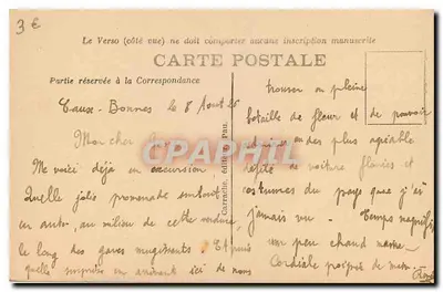 Eaux-Bonnes — Ogólny widok i Wierch Gé r — C.C. nr 8 — Rewers