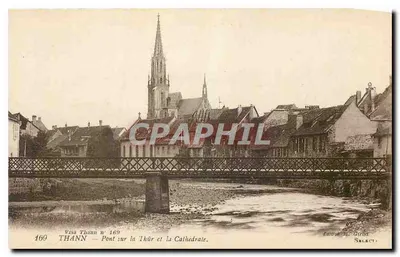 Thann — Ponte sobre a Thur e a Catedral — Edição Giroud Select n°169