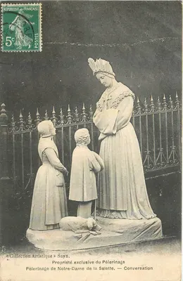 Bilhete postal antigo Propriedade exclusiva do Pelerinagem de Nossa Senhora da Salette