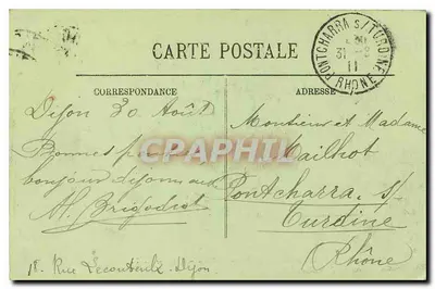 Dijon — Hôtel de Ville, dawniej Pałac Książąt Burgundzkich — LL. n° 163 — Rewers