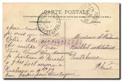 LYON. — Place Carnot — Centraal monument met fontein — Achterkant