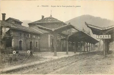 Thann - Aspecto da Estação durante a guerra — Editor: Ch. B. Thann, n°16