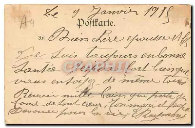 Hotel das Duas Chaves Alphonse Stoffel — Engelsburg — Lembrança de Thann — Verso