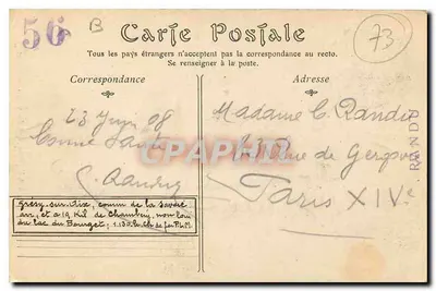 Grésy-sur-Aix (Savoie) — Ansicht der Sierraz-Schlucht — Verlag N.D. n°150 — Rückseite