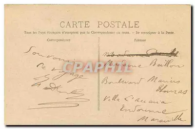 La Sainte-Baume — Algemene Uitzicht — P. Ruat, Uitgever - Marseille, n° 919 — Achterkant