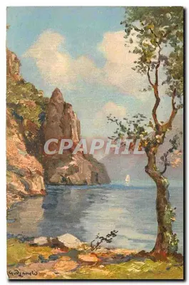 Vista de Capri — pintura a óleo — G. Djanoli