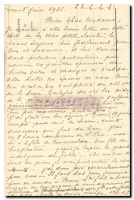 Santa Tereza de Lisieux — Carmelita — Editor desconhecido, número de série não visível — Verso