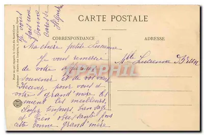 Het Heilig Hart beschermheer van de gezinnen — Collectie van de Werk van de Insignes — Achterkant