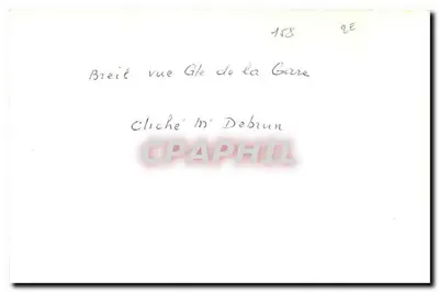 Brecil — Vista da estação — Cliché M. Debrun — Verso